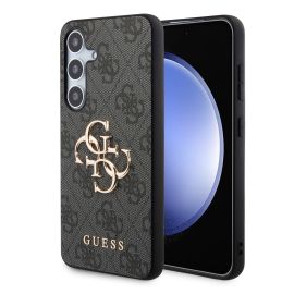 GUESS 4G METAL κάλυμμα για Samsung Galaxy S24 Plus 5G γκρι